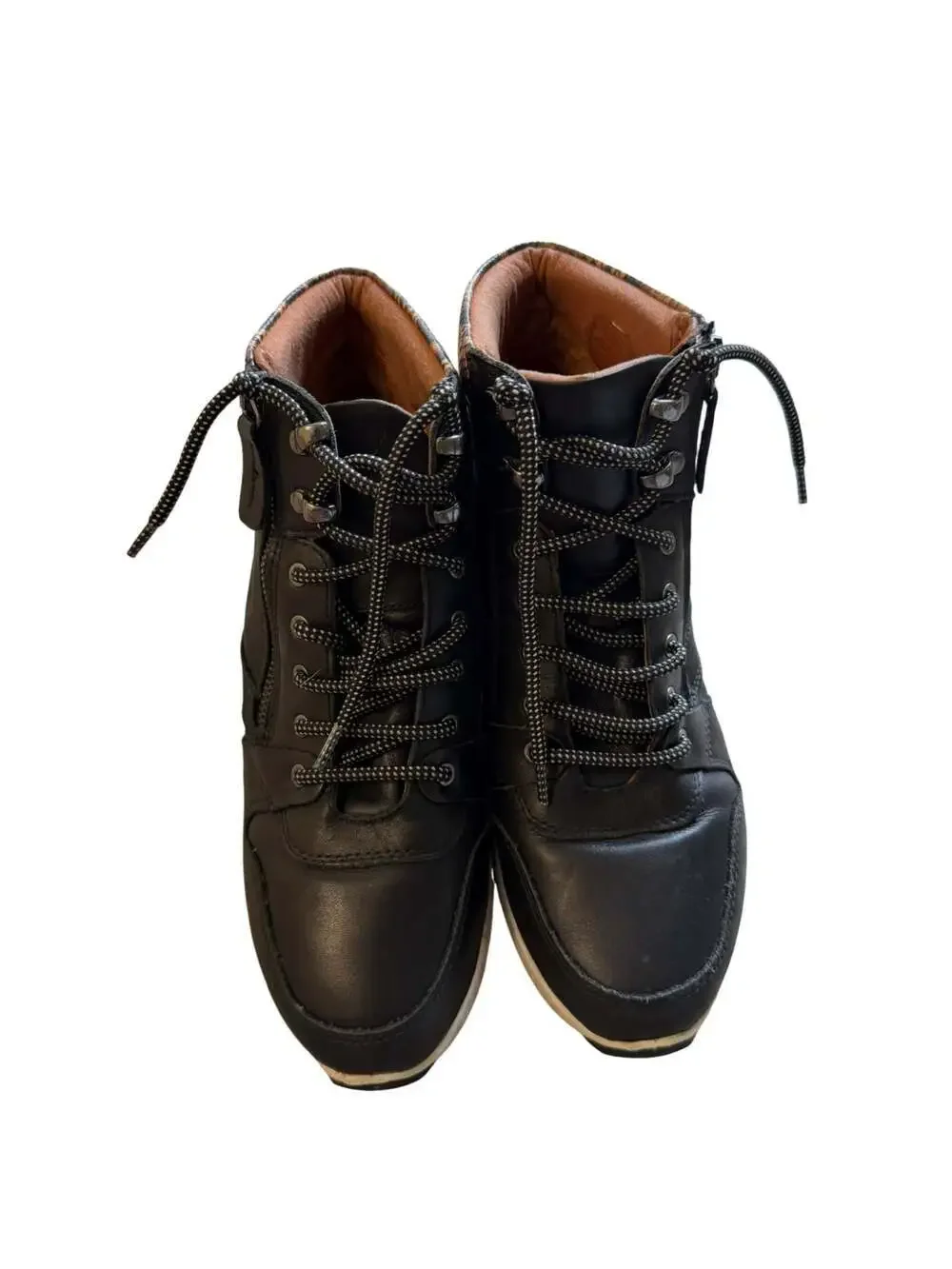 Pikolinos Sella W6Z-8895 Leather Wedge Sneaker Booties EU Size 38US Women's 7.5